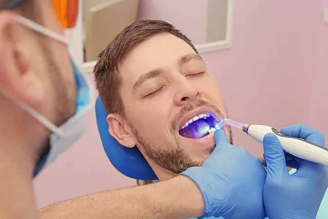 One of our experienced dentists carrying out a treatment. 